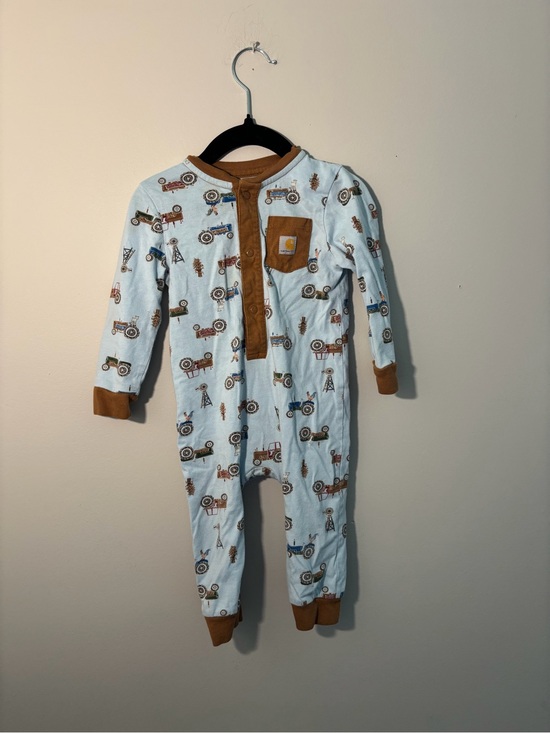Carhartt Other - Carhartt Baby Tractor Print Footless Sleeper 9M